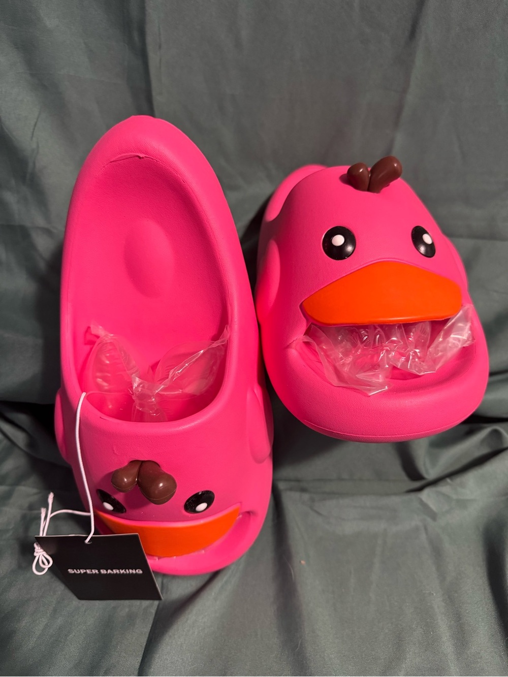 Bright Pink Duck Slip-On Clogs